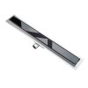 SLEEK – lineárny odtok 80 cm, kryt z čierneho skla