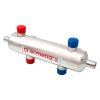 Nerezový hydraulický oddeľovač ERMETIQ 4 × 1" s izoláciou, do 45 kW