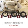 3 fázový vonkajší predlžovací kábel 20 m / 1 zásuvka / čierny / guma / 400 V / 2,5 mm2