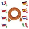 Predlžovací kábel 25 m / 1 zásuvka / oranžový / PVC / 230 V / 1,5 mm2