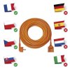 Predlžovací kábel 40 m / 1 zásuvka / oranžový / PVC / 230 V / 1,5 mm2
