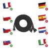 Vonkajší predlžovací kábel 25 m / 2 zásuvky / čierny / guma / 230 V / 1,5 mm2