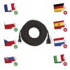 Vonkajší predlžovací kábel 30 m / 1 zásuvka / čierny / guma-neoprén / 230 V / 1,5 mm2