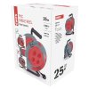 Predlžovací kábel na bubne 25 m / pevný stred / 4 zásuvky / červený / PVC / 230 V / 1,5mm2