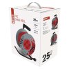 Predlžovací kábel na bubne 25 m / 4 zásuvky / červený / PVC / 230 V / 1 mm2