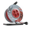 Predlžovací kábel na bubne 30 m / 4 zásuvky / červený / PVC / 230 V / 1 mm2