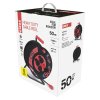 Vonkajší predlžovací kábel na bubne 50 m / 4 zás. / čierny / guma-neoprén / 230V / 2,5 mm2