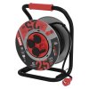 Vonkajší predlžovací kábel na bubne 25 m / 4 zás. / čierny / guma-neoprén / 230V / 1,5 mm2