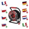 Vonkajší predlžovací kábel na bubne 50 m / 4 zás. / čierny / guma-neoprén / 230V / 1,5 mm2