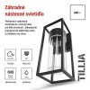 Záhradné nástenné svietidlo TILLIA, 12,8 x 11 x 27 cm, 1 x E27, 15 W