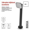 LED záhradné stĺpikové svietidlo NIKA, 12 x 12 x 50 cm, 12,5 W, teplá biela