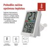 Digitálny teplomer s vlhkomerom, drôtový snímač, budík E0558P