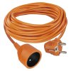 Predlžovací kábel 10 m / 1 zásuvka / oranžový / PVC / 250 V / 1,5 mm2