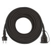 Vonkajší predlžovací kábel 25 m, 1 zásuvka, čierny, guma-neoprén, 230 V, 2,5 mm²