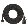 Vonkajší predlžovací kábel 20 m, 1 zásuvka, čierny, guma-neoprén, 230 V, 1,5 mm²