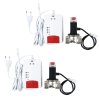 Sada 2× detektor plynu a CO s elektroventilom 3/4" PNI Safe House Dual Gas 250, siréna 85 dB, biela