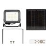 Solárny LED reflektor PNI GreenHouse WS50 PRO 50 W, panel 6 W, batéria 5000 mAh, 800 lm, diaľkový ovládač, IP65