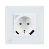 Zapustená Wi-Fi zásuvka PNI SmartHome WP202 s USB-A a USB-C, meranie spotreby, 16 A