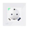 Zapustená Wi-Fi zásuvka PNI SmartHome WP202 s USB-A a USB-C, meranie spotreby, 16 A