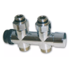 Vykurovacia technika Kompaktný kúpeľňový pripojovací ventil OPTIMA  - 1/2"xM24; priamy; inox