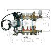 Vykurovacia technika DUAL - zostava pre kombináciu vykurovania  - bez skrine - 3/4"xEK; 7cestný; mosadz – pohľad 2