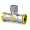 Vykurovacia technika T-kus 90° PRESS GAS - s vnútorným závitom  - 35-Rp3/4"-35