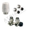 Vykurovacia technika SADA M - Ventil IVAR - termostatická a regulačná armatúra - s prednastavením - 1/2"xEK; 15x1; rohové