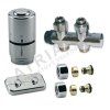 Vykurovacia technika SADA kompaktná kúpeľňová OPTIMA - 1/2"xM24; ALPEX 16x2mm; priamy; chróm
