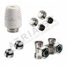 Vykurovacia technika SADA AVK Vekoluxivar - pro dvojtrubkový systém- 1/2"xEK; 15x1; rohové